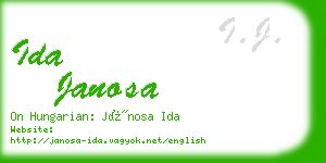 ida janosa business card